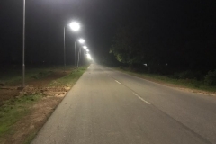 Newly commissioned streetlights along gongola road @BUK