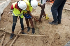 Training in the marking of foundation layout points for the cable trenches(3)