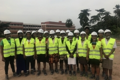 Group Picture with the STEM students after the Site Tour