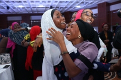 Winner of the Project Shark Tank ,Bayero University Kano Students, jubilating after being declared as winner at the Rural Electrification  Energizing Education Programme female Stem Workshop in Lagos