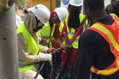 Stem students actively involved in streetlight cables installation @BUK