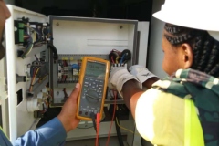 FUNAI-STEM-students-helping-in-measuring-balanced-voltage-from-site-generating-set