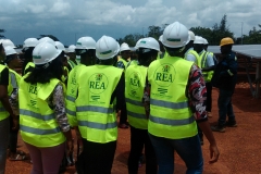 STEM students at project site