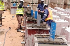 Base casting for street lighting plinths ongoing @UDUS