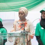 Anita Otubu, Head, Special Projects, REA delivering the vote of thanks alongside Shreya Sarker (L) _ Khadija S Garo (R) EEP graduating STEM students