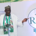 H.E Adamu Adamu Honourable Minister of Education delivering his remarks during the EEP solar hybrid project commissioning at Bayero University, Kano