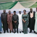 Hon. A. Magaji, H.E N. Gawuna, Damilola O., Prof. Muhammad Y. Bello, Vice President Yemi Osinbajo, Governor A. Gan