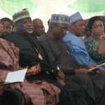 L-R H.E Governor Abdullahi Ganduje, Deputy Governor Nasir Gawuna, Engr. Saleh Mamman, H.E Goddy J. Agba, Damilola O