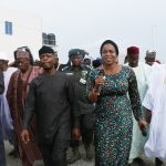 L-R Engr. Sale Mamman Minister of Power, H.E Abdullahi Ganduje, H.E Vice President Yemi Osinbajo, Damilola Ogunbiyi, Honourable Aliyu Magaji,